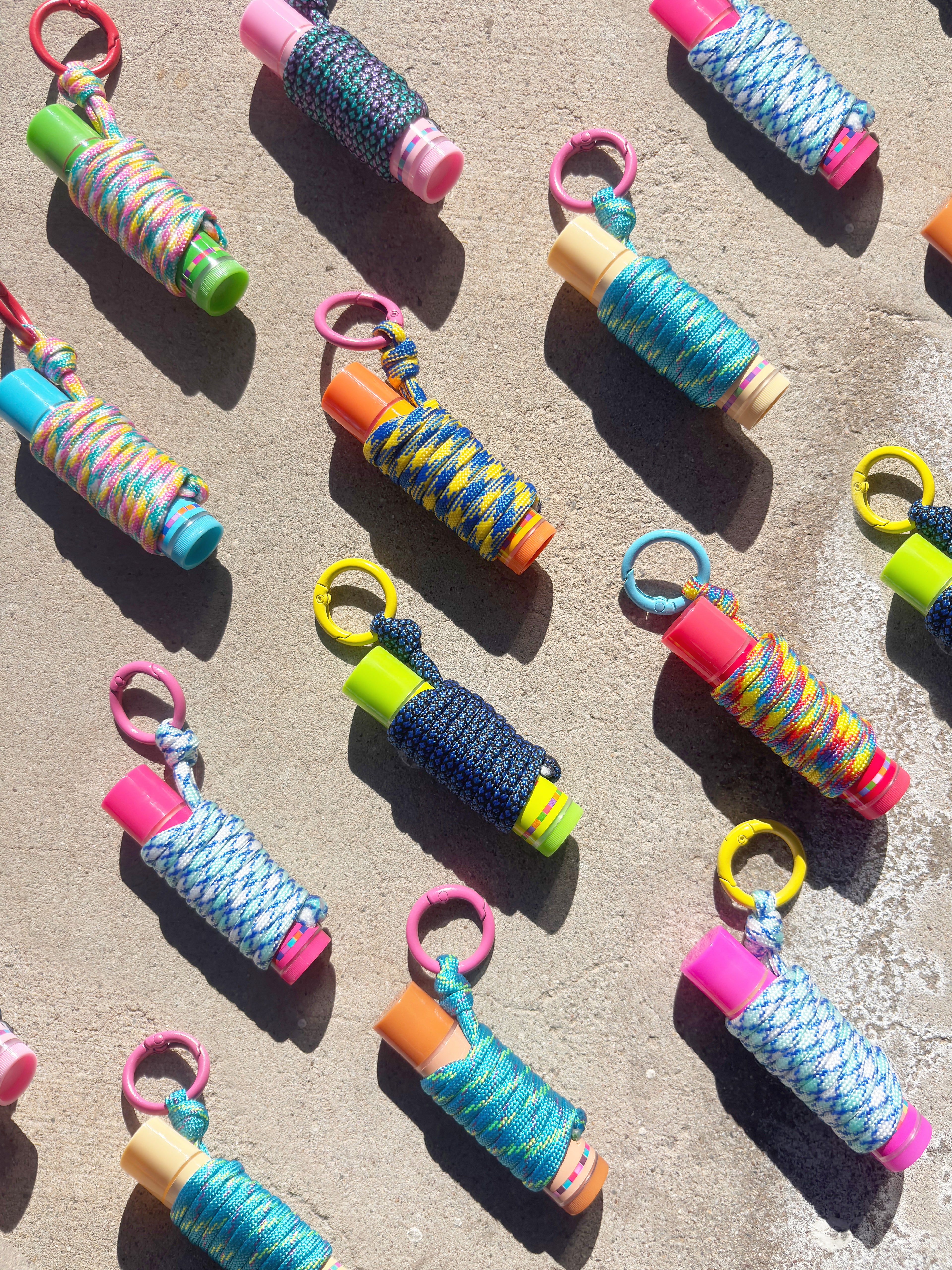 Handwrapped Paracord Chaptick Clip