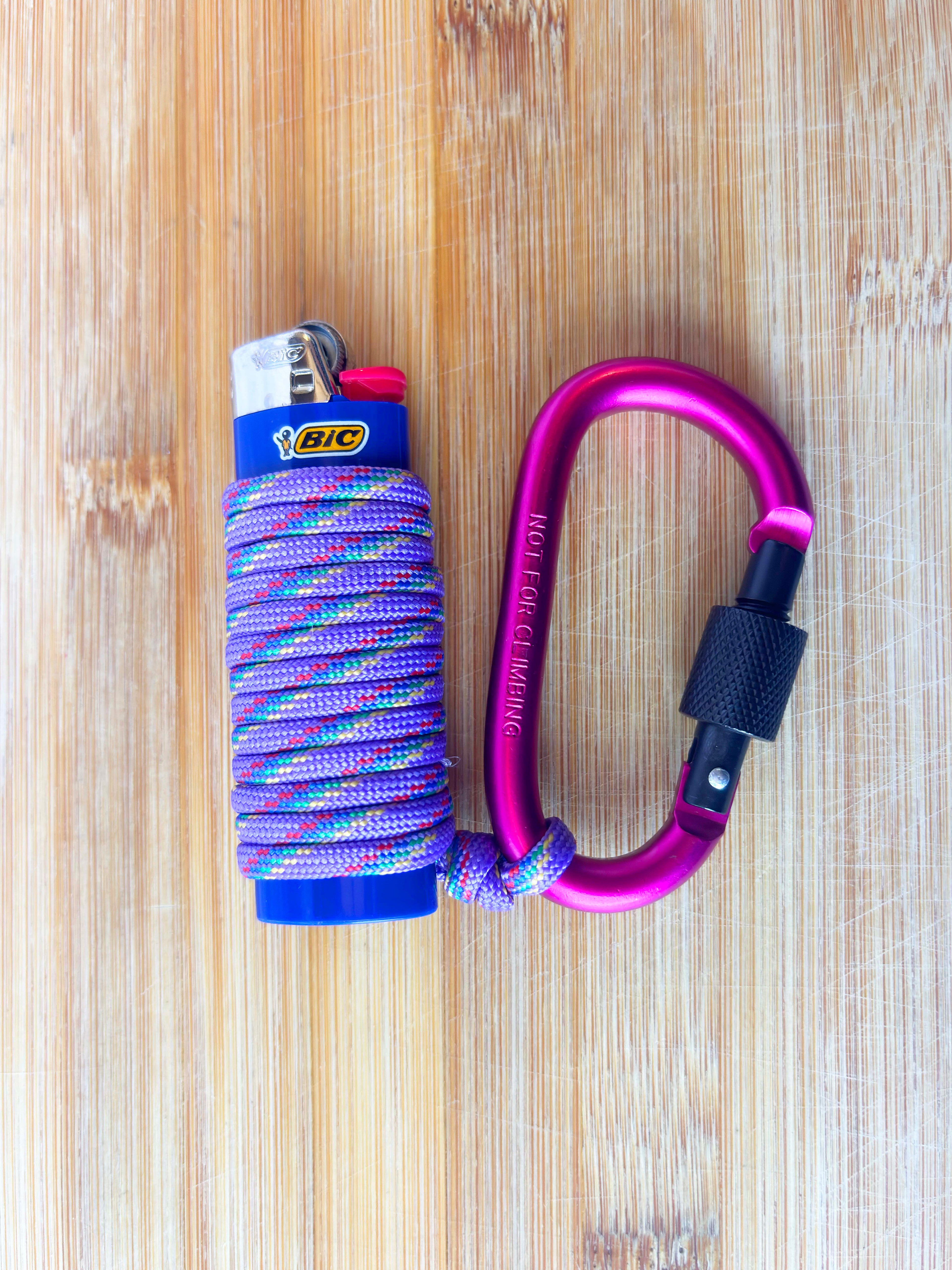 Handwrapped Paracord Lighter Carabiner