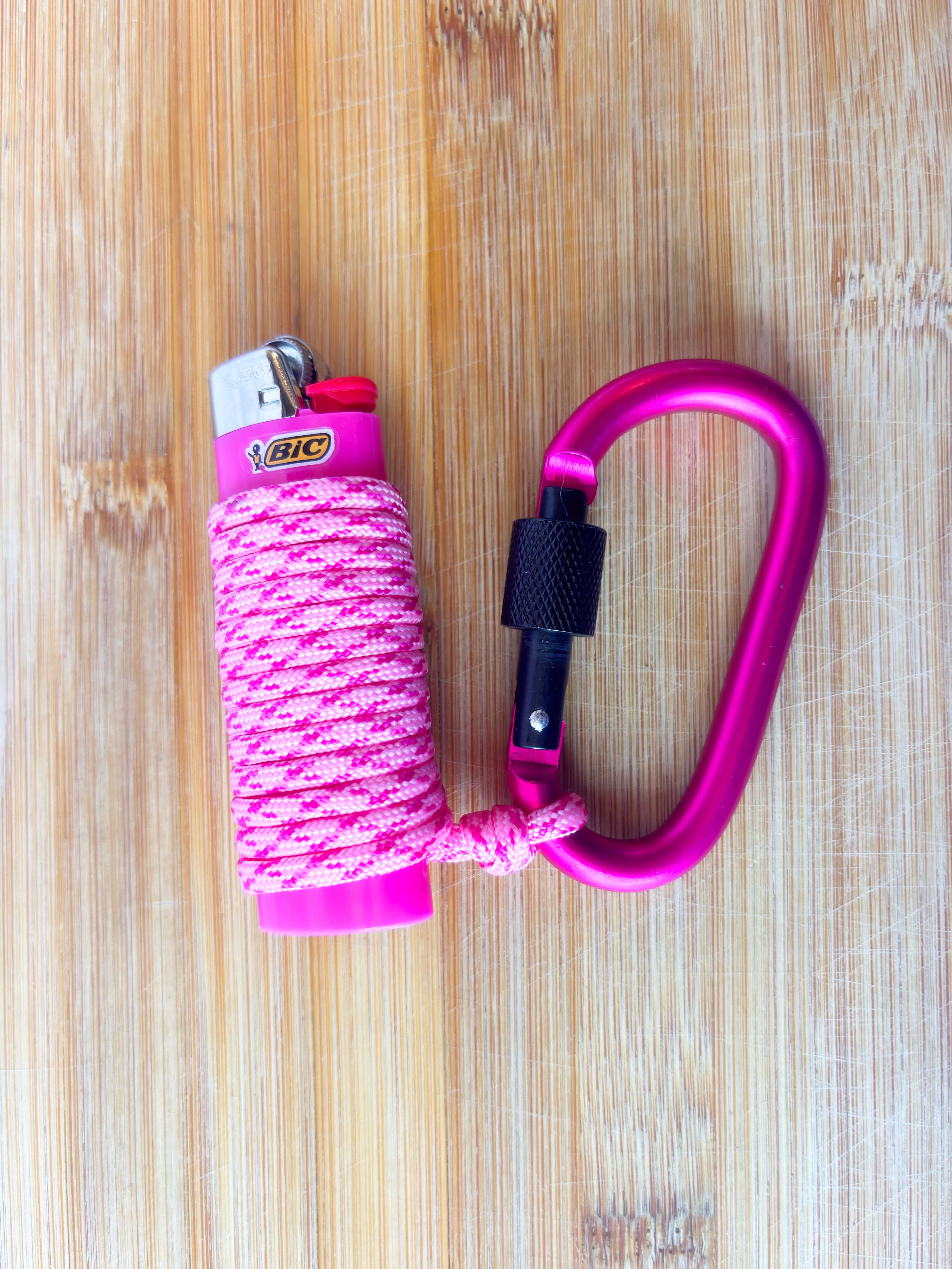 Handwrapped Paracord Lighter Carabiner