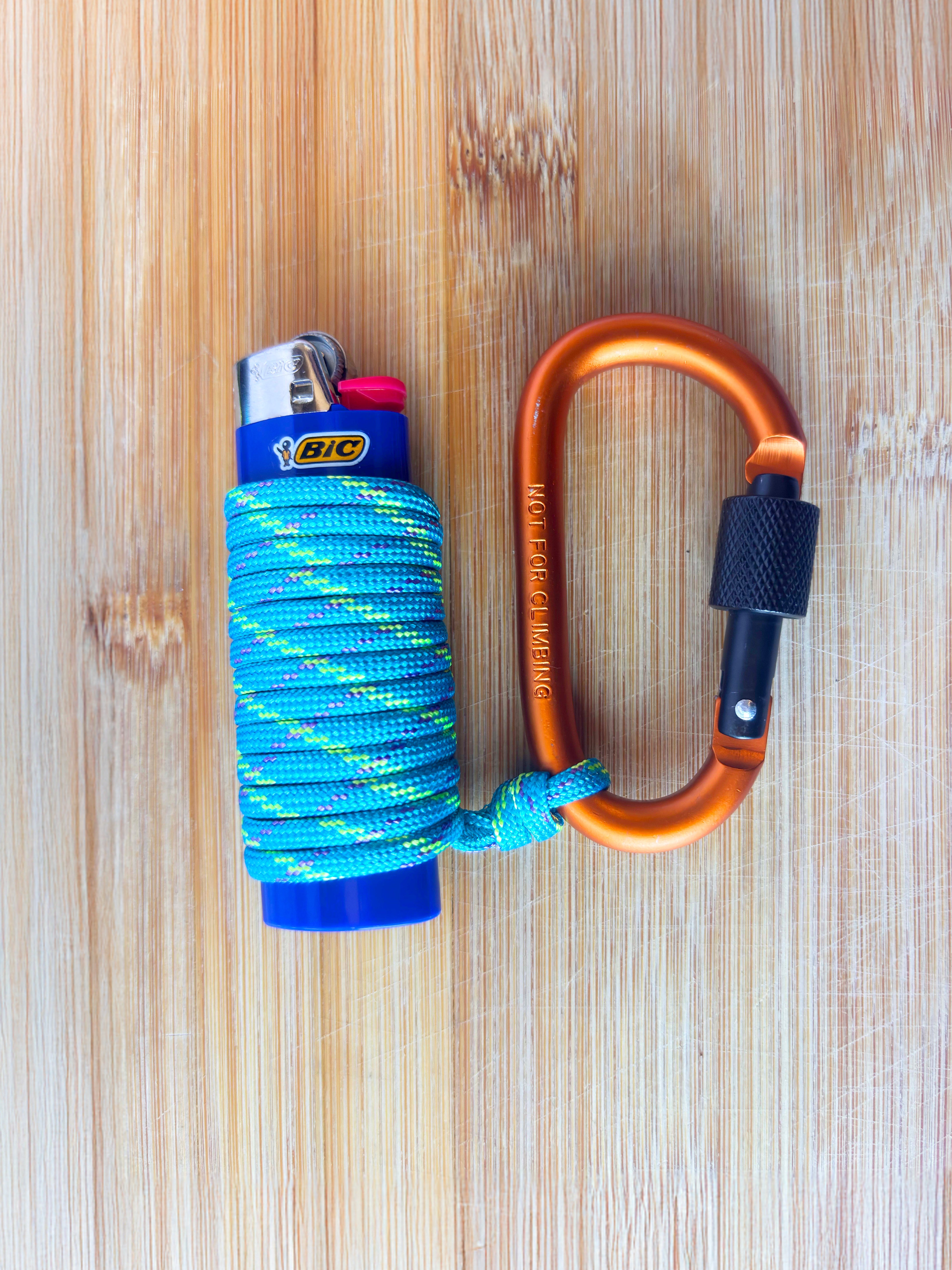 Handwrapped Paracord Lighter Carabiner