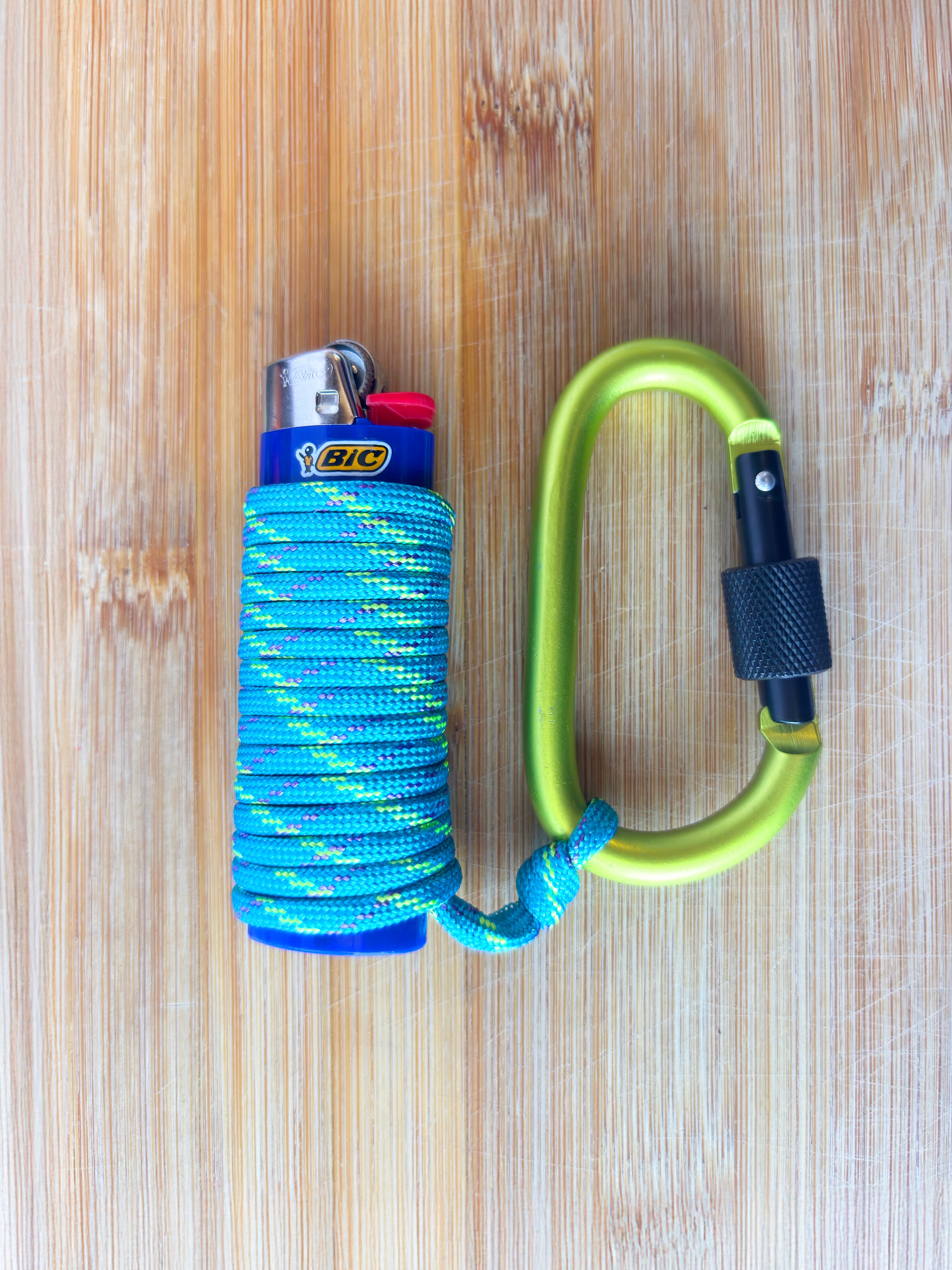 Handwrapped Paracord Lighter Carabiner