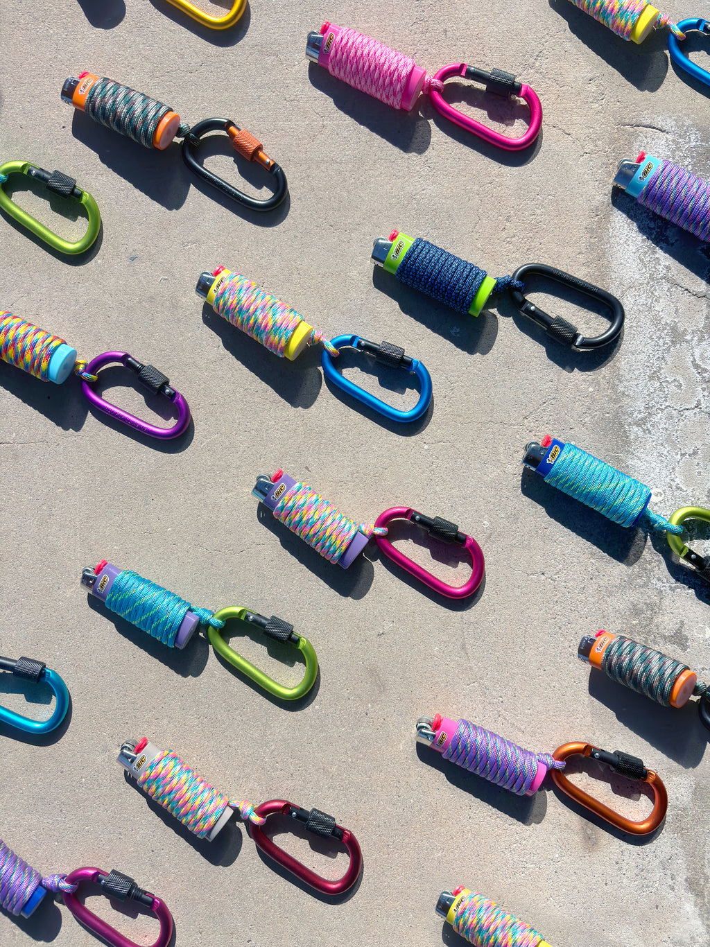 Handwrapped Paracord Lighter Carabiner