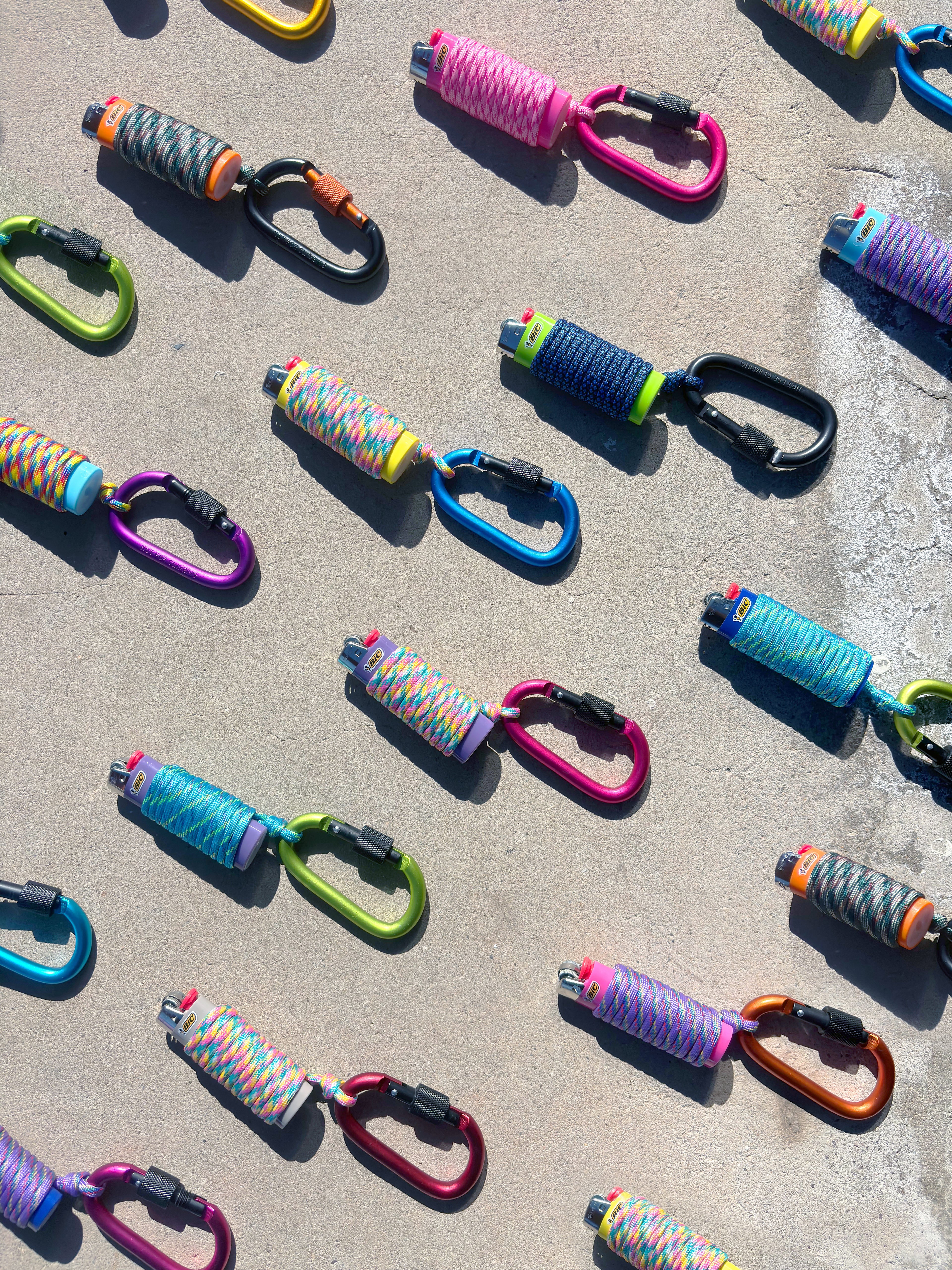 Handwrapped Paracord Lighter Carabiner
