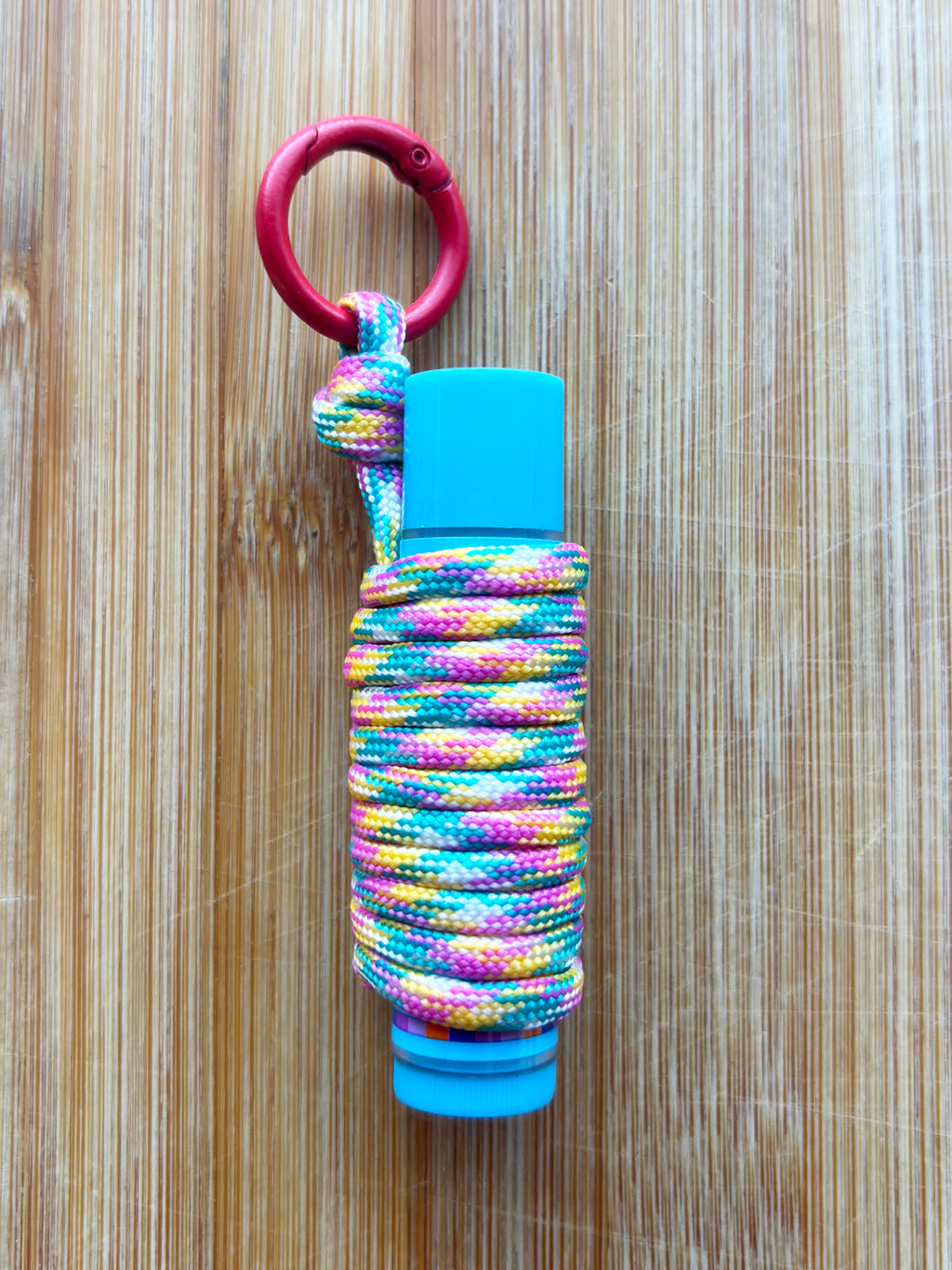 Handwrapped Paracord Chaptick Clip