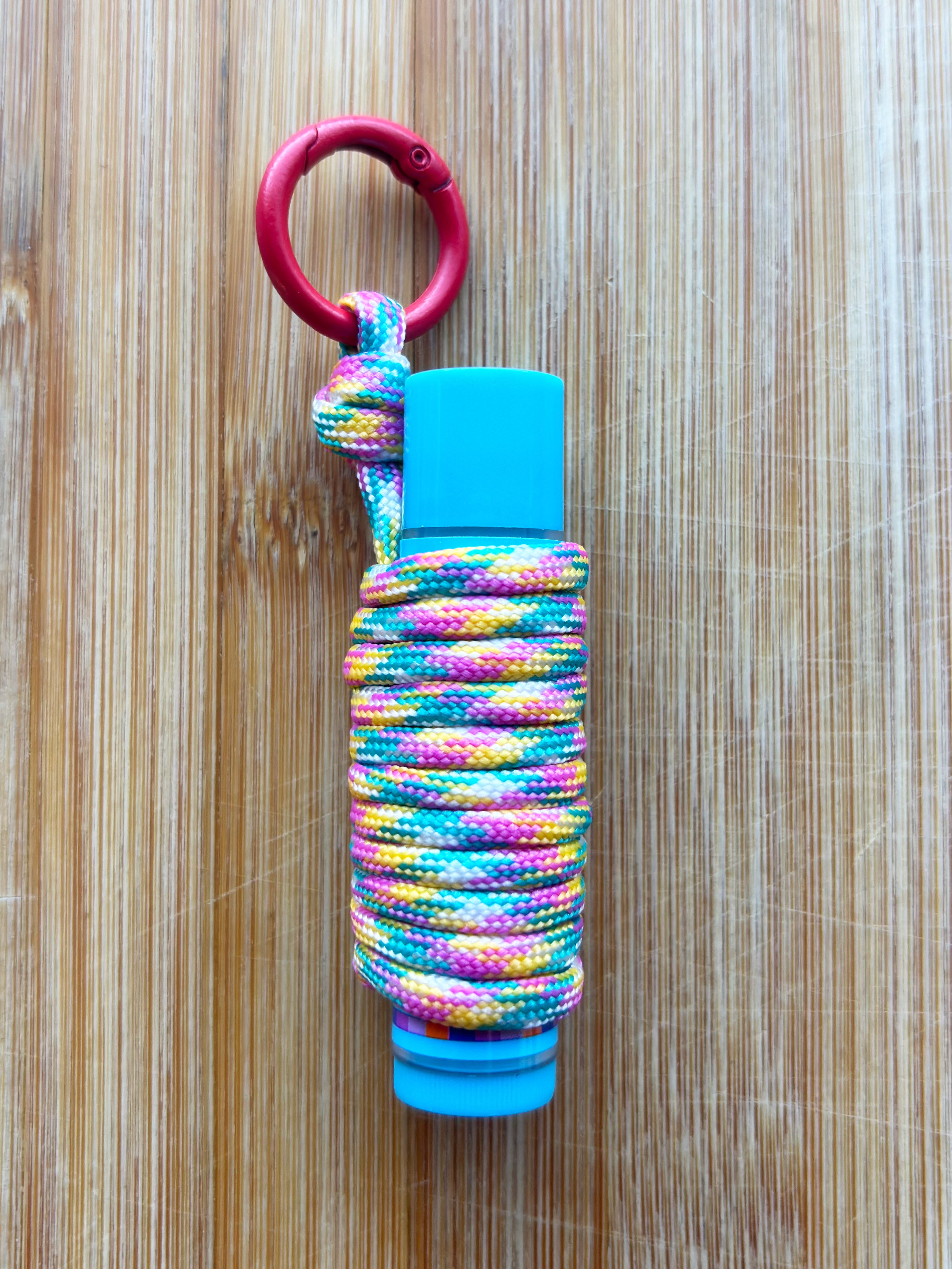Handwrapped Paracord Chaptick Clip