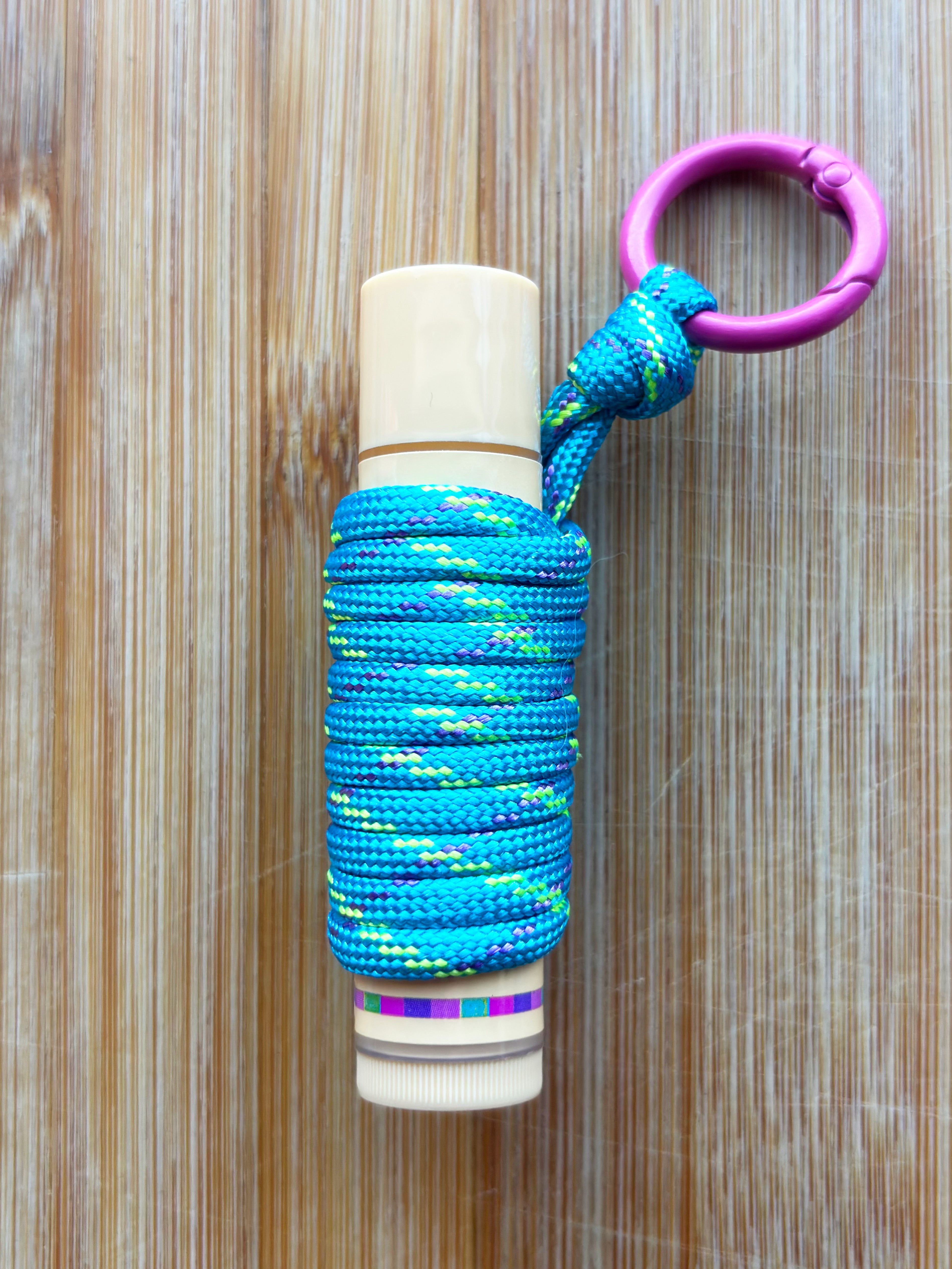 Handwrapped Paracord Chaptick Clip