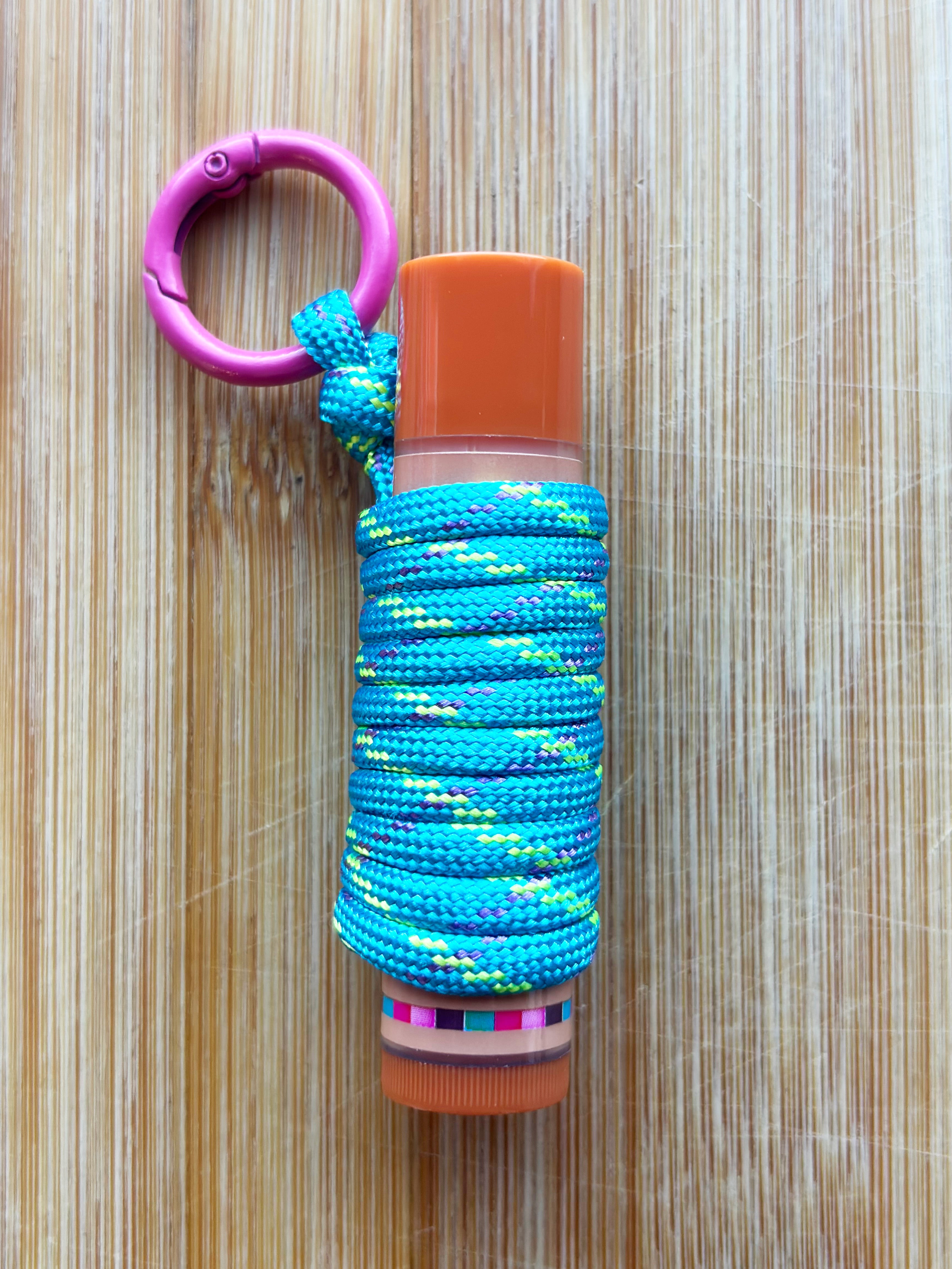 Handwrapped Paracord Chaptick Clip