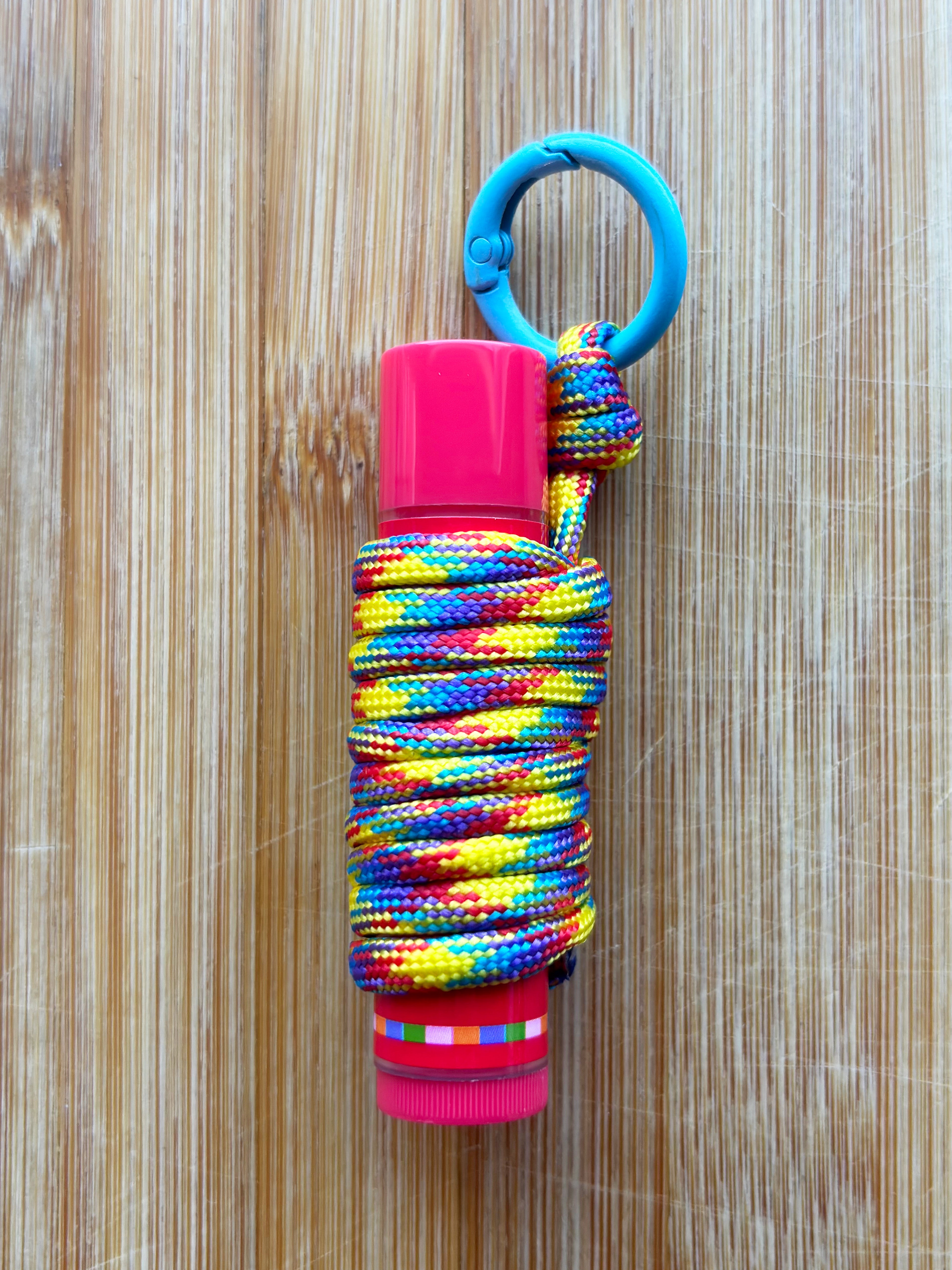 Handwrapped Paracord Chaptick Clip