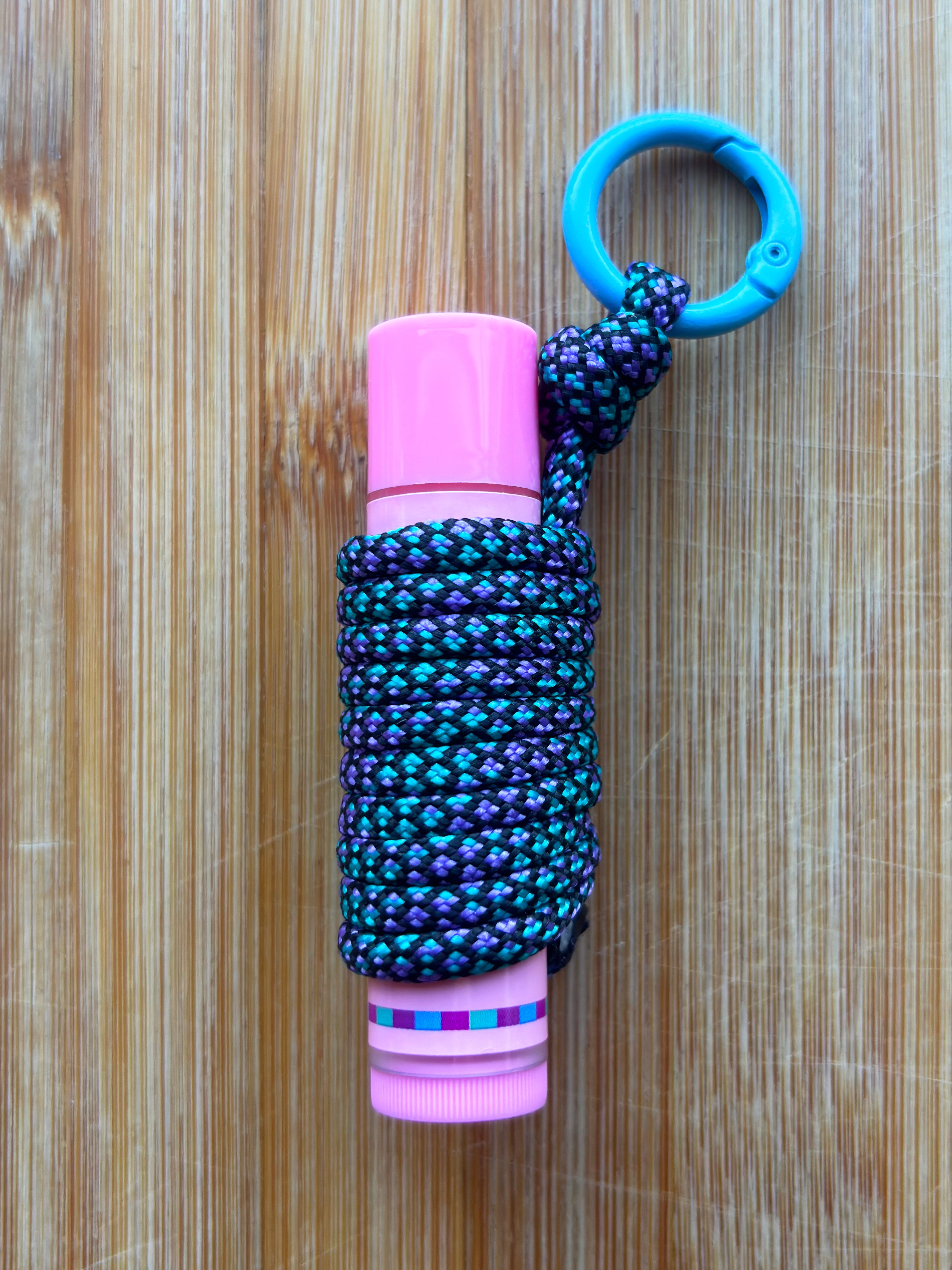 Handwrapped Paracord Chaptick Clip