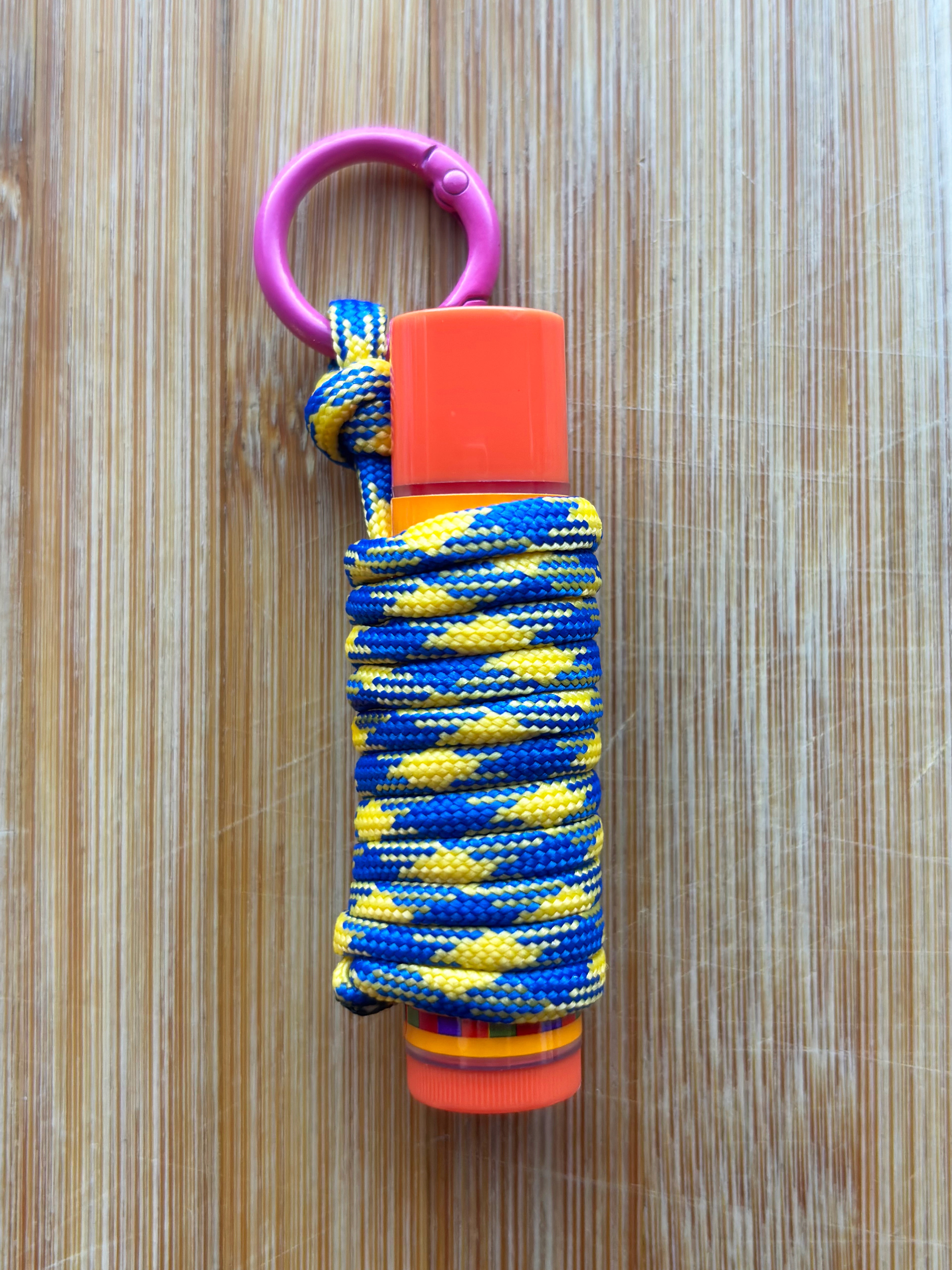 Handwrapped Paracord Chaptick Clip