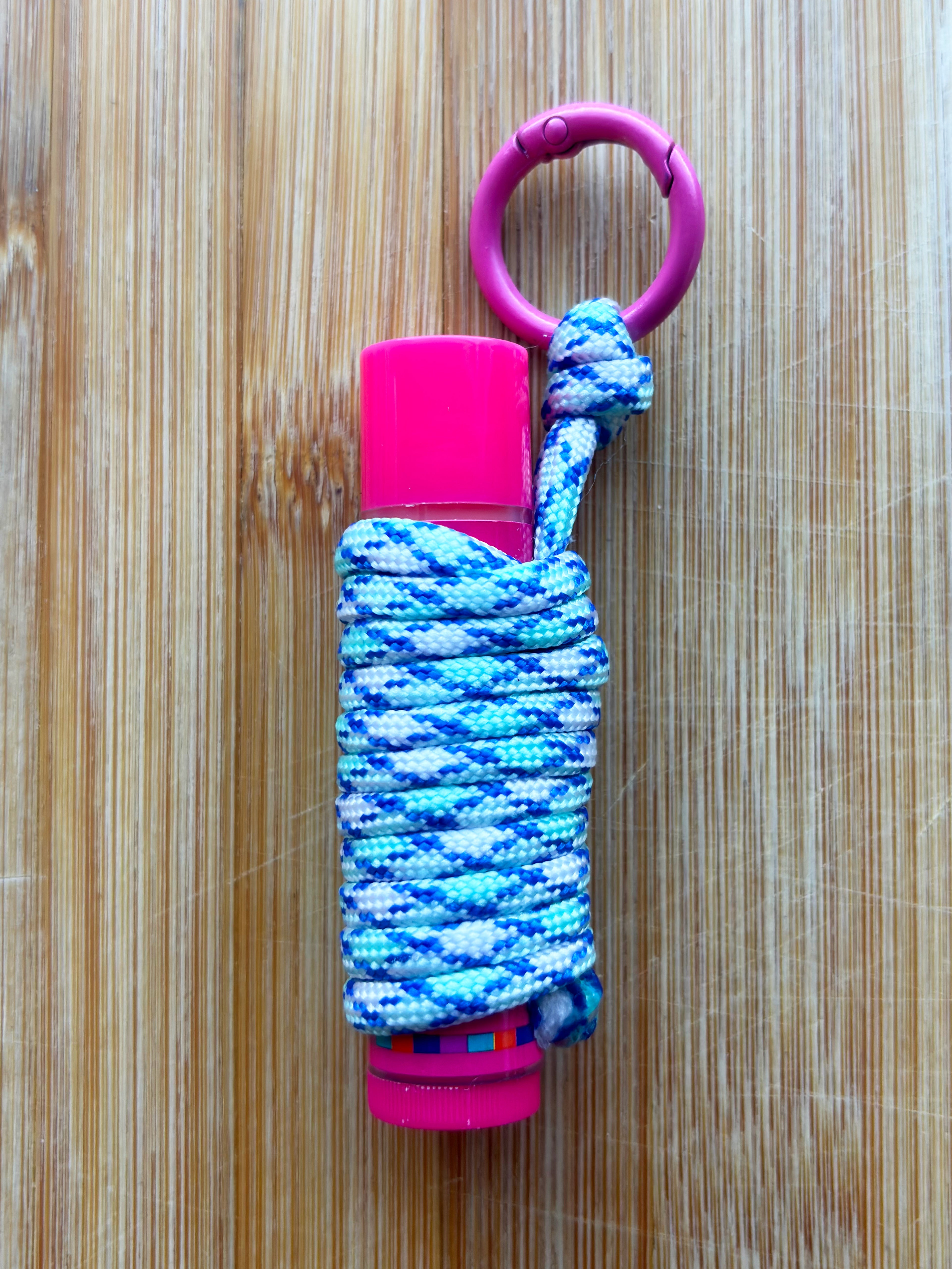 Handwrapped Paracord Chaptick Clip