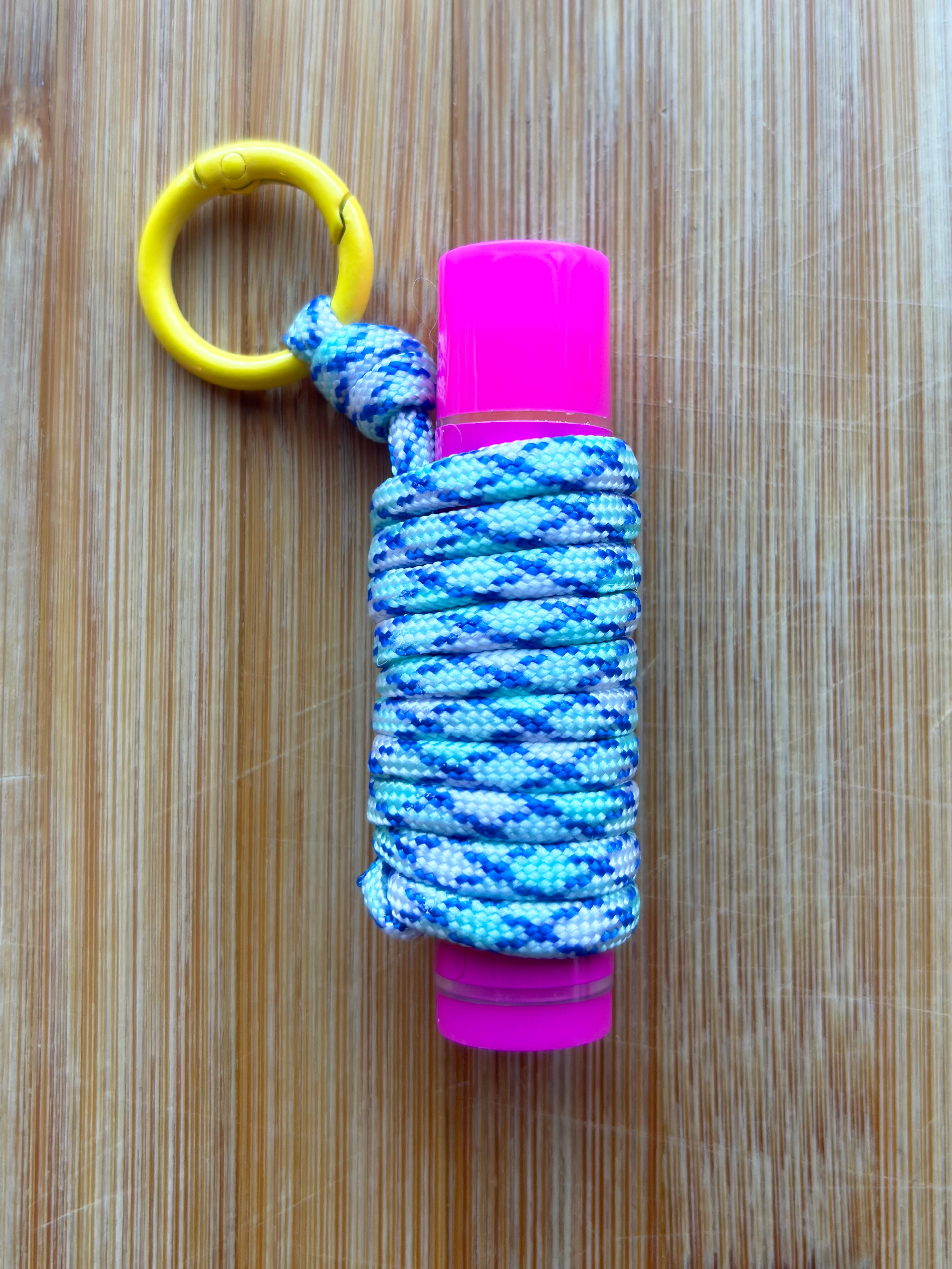 Handwrapped Paracord Chaptick Clip