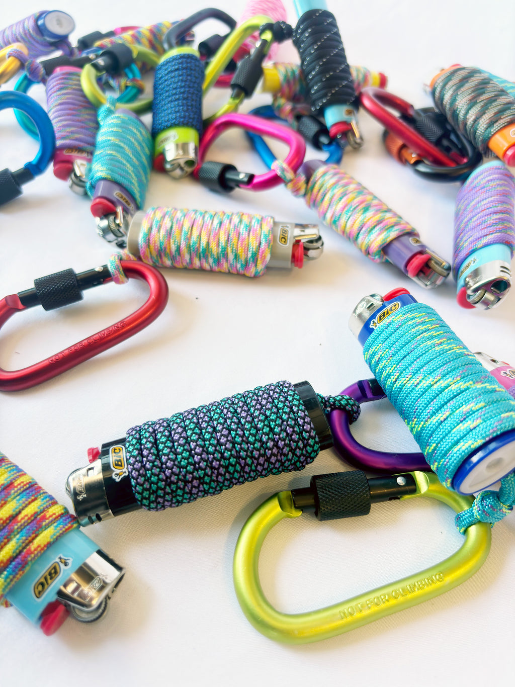 Handwrapped Paracord Lighter Carabiner