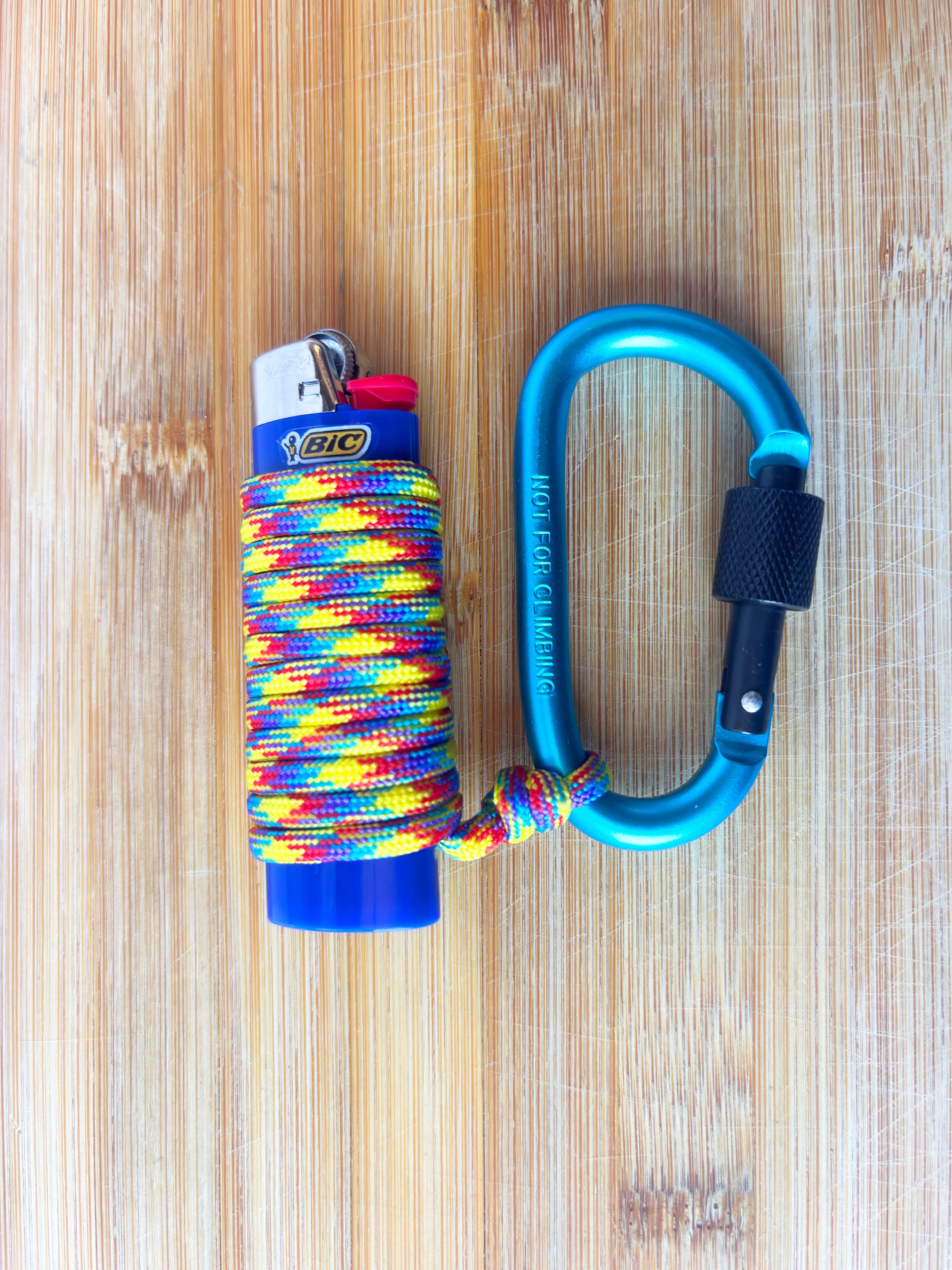Handwrapped Paracord Lighter Carabiner