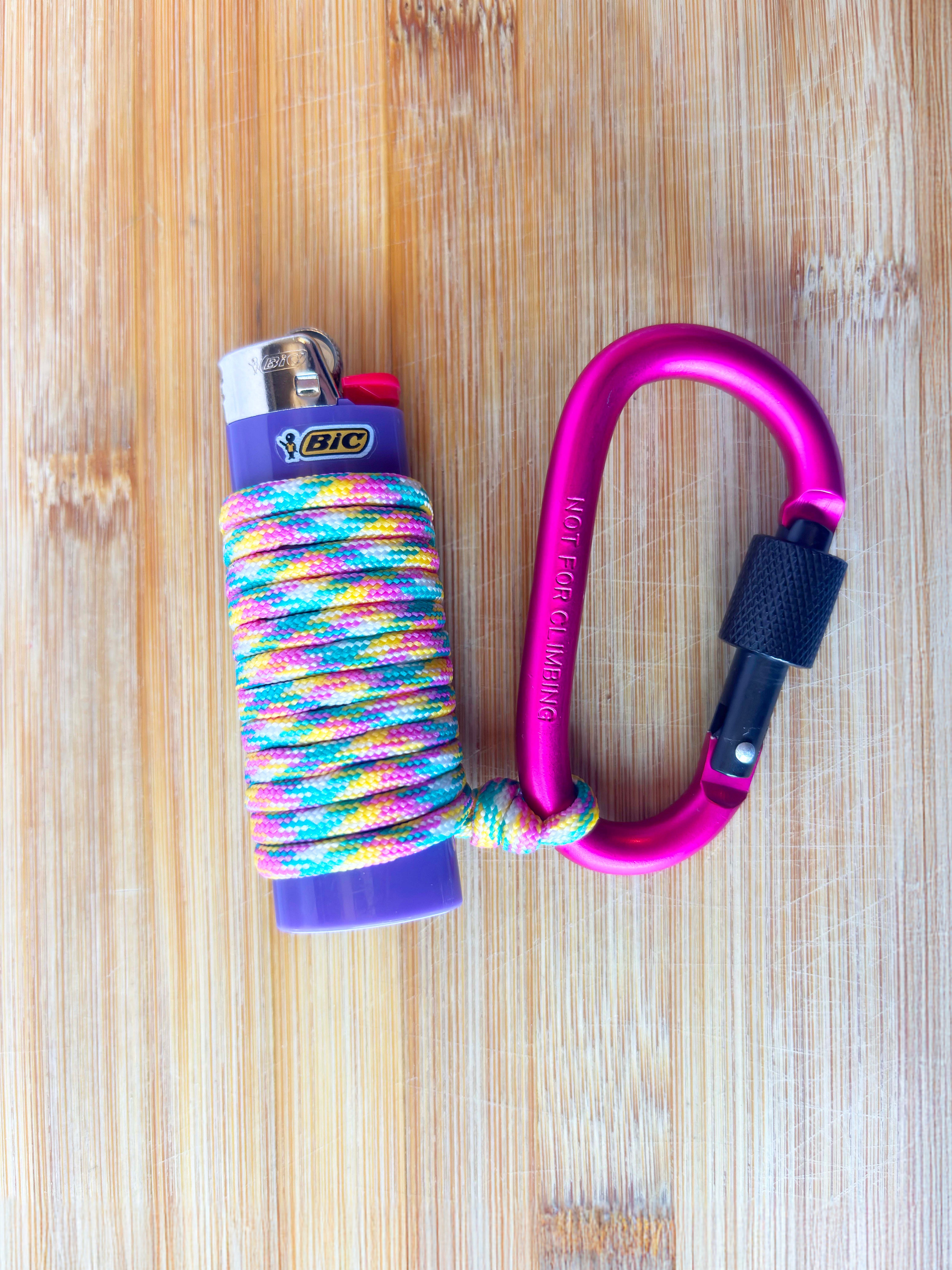 Handwrapped Paracord Lighter Carabiner