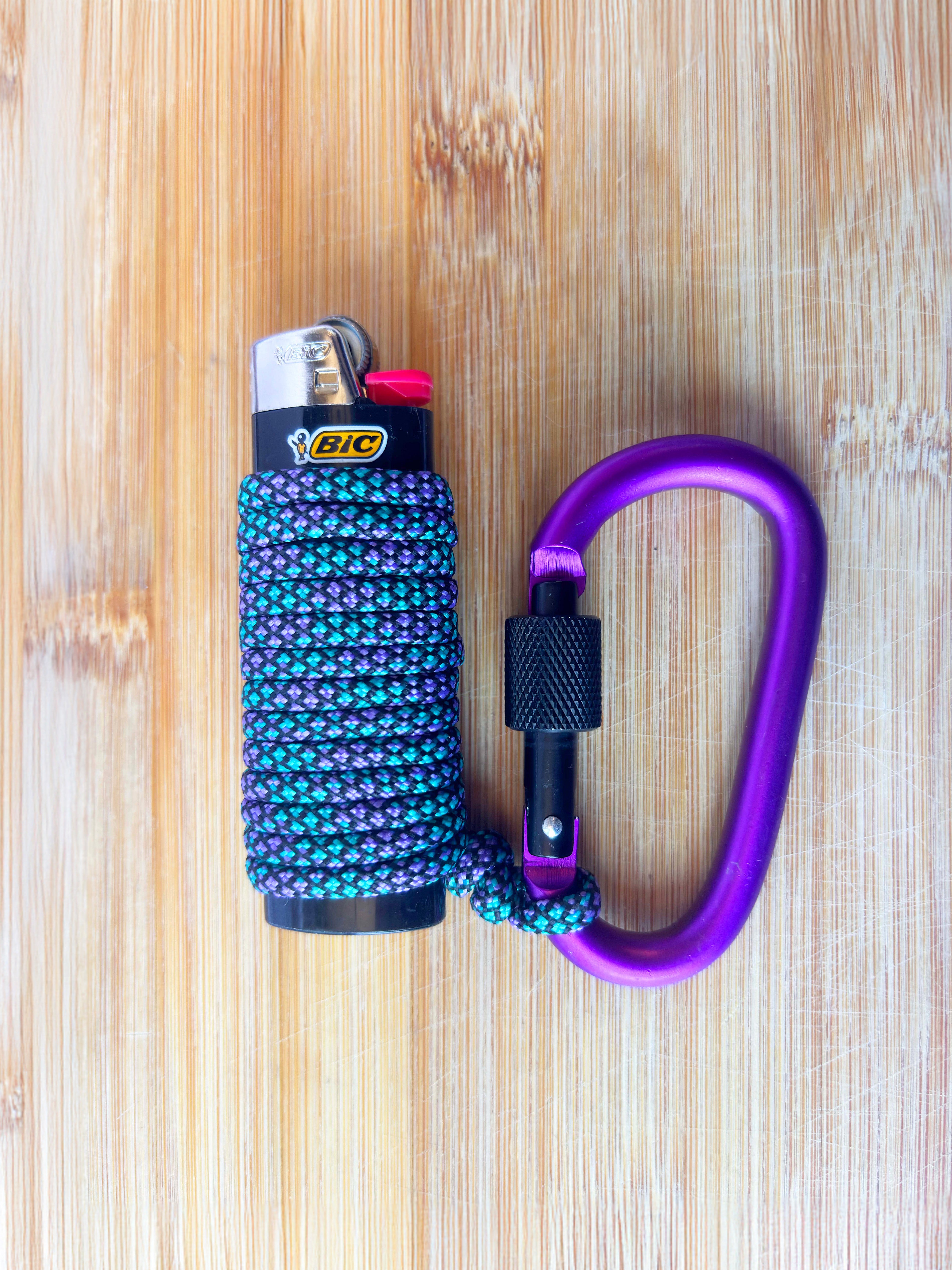 Handwrapped Paracord Lighter Carabiner