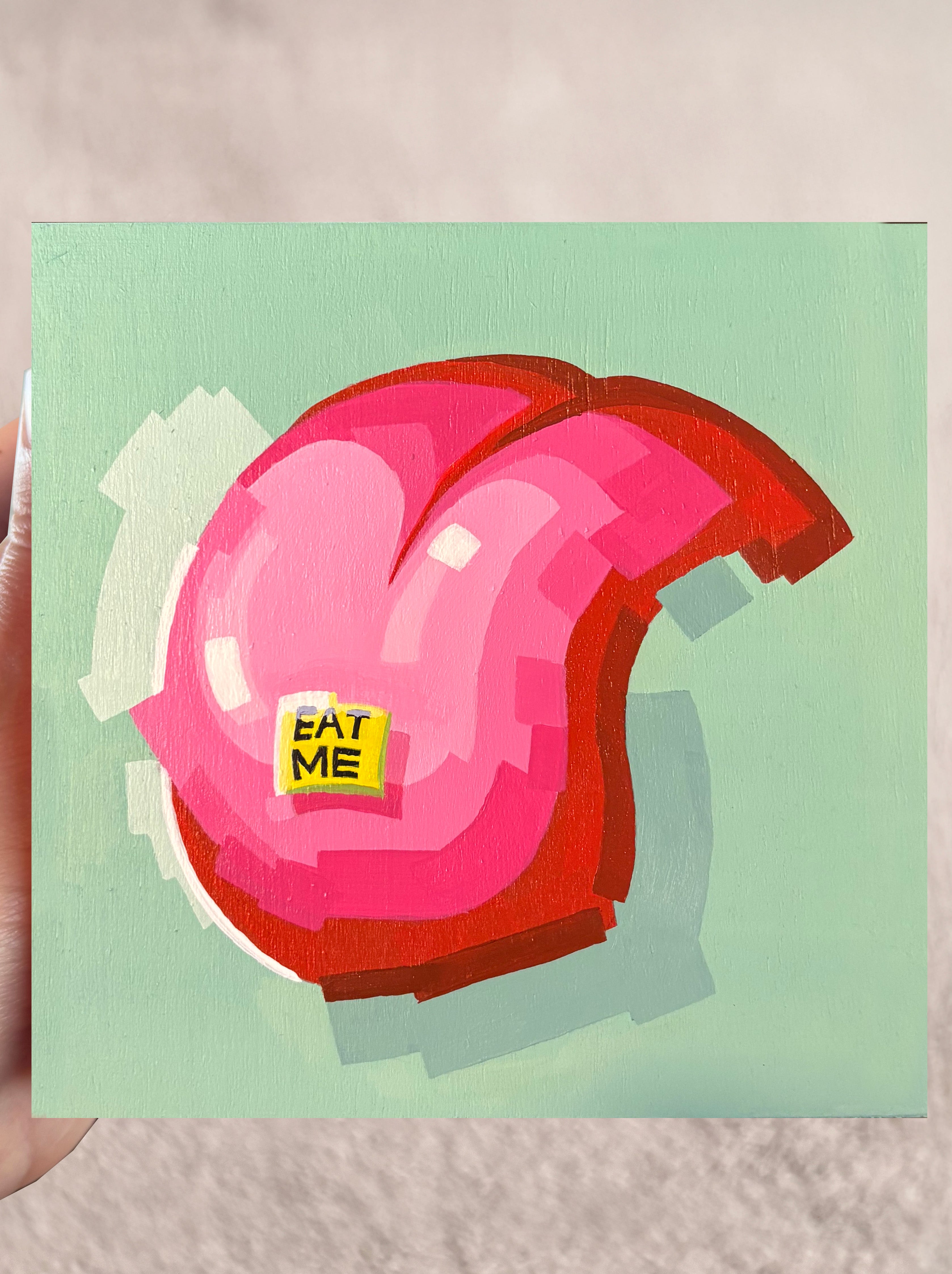 TONGUE 6 x 6 Acryclic on Wood Original Artwork